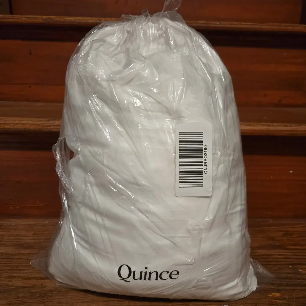 New Quince Signature Giza Cotton Sateen Duvet Cover 3Pc Set King Cal King White